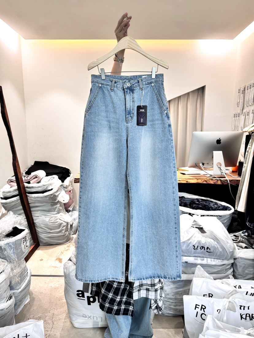 FRIC韓國直郵㊣女裝新品推薦時尚熱賣人氣休閑25春夏牛仔褲FRIC牛仔褲