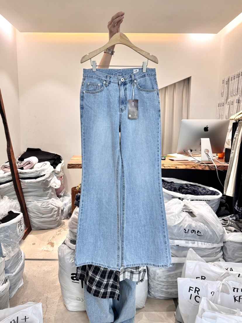 FRIC韓國㊣直郵東大門代購女裝新品休閑人氣時尚熱賣牛仔褲FRIC牛仔褲