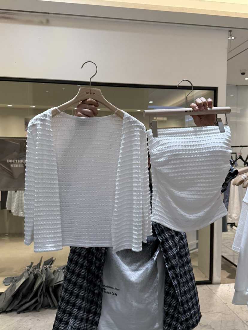 ON:UP韓國直郵㊣東大門實拍女裝新款推薦休閑熱賣時尚套裝開衫ON:UP套裝