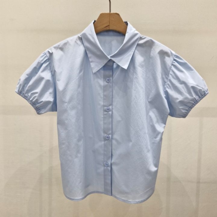 IF U-이퓨-T韓國直郵㊣東大門實拍女裝新品熱賣襯衫蕾絲衫寬松IF U襯衫/蕾絲衫