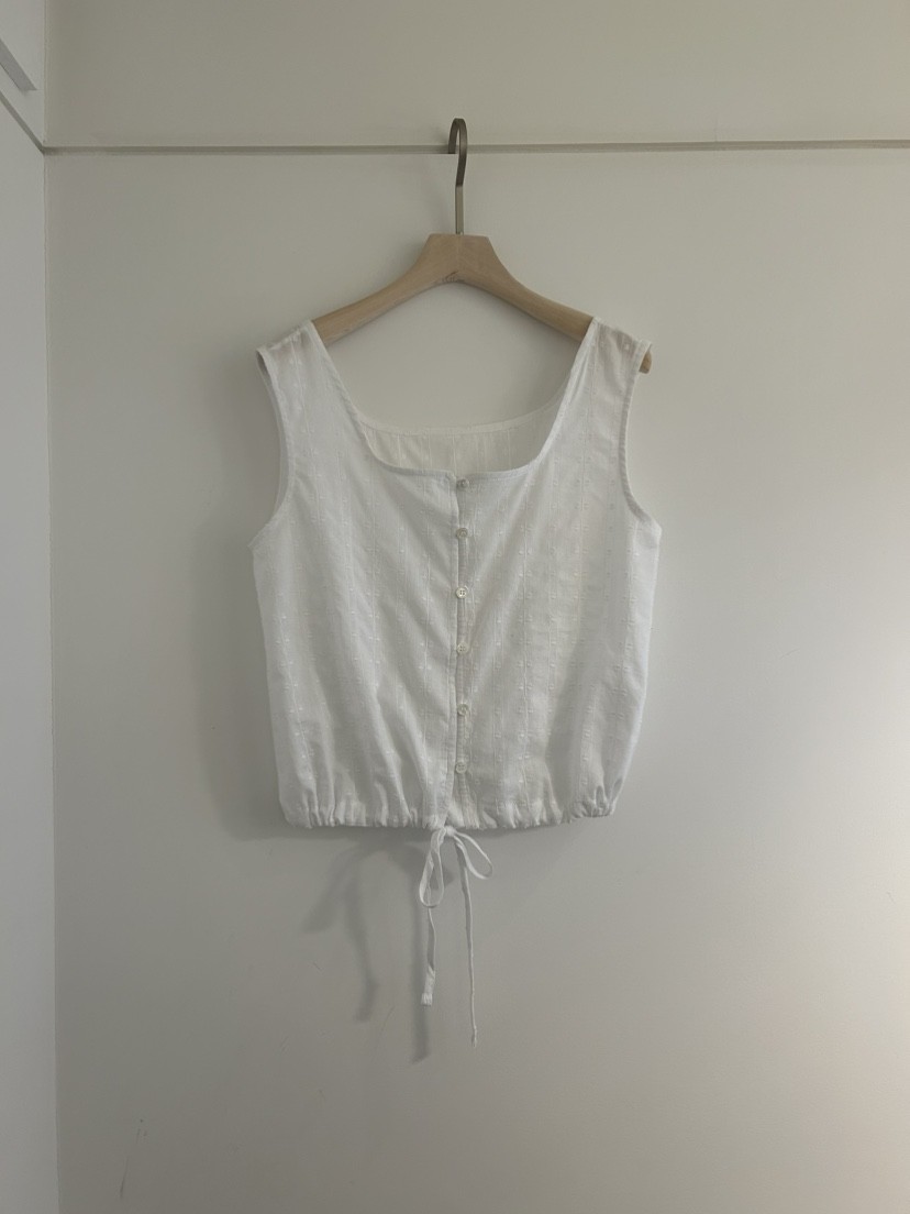 NOTICE韓國直郵㊣女裝新款休閑25春夏人氣吊帶背心刺繡棉質NOTICE吊帶/背心
