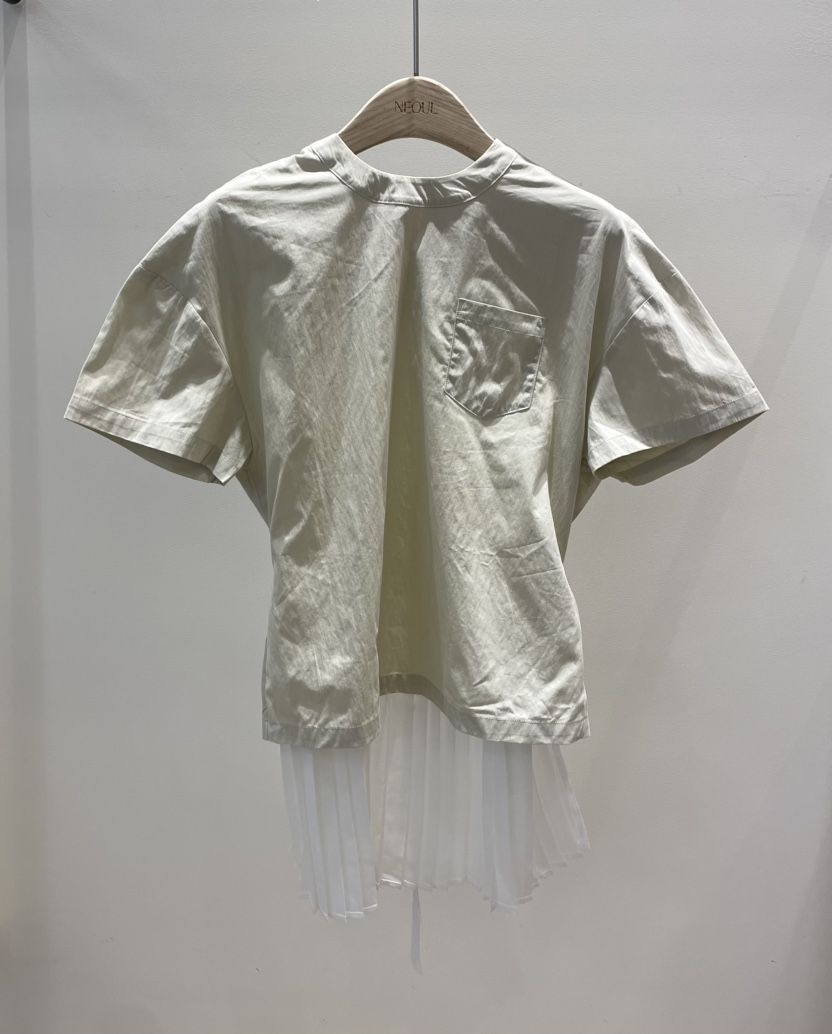 NEOUL韓國直郵㊣東大門實拍女裝新款推薦時尚人氣襯衫蕾絲衫NEOUL/ahin雙領標簽襯衫/蕾絲衫
