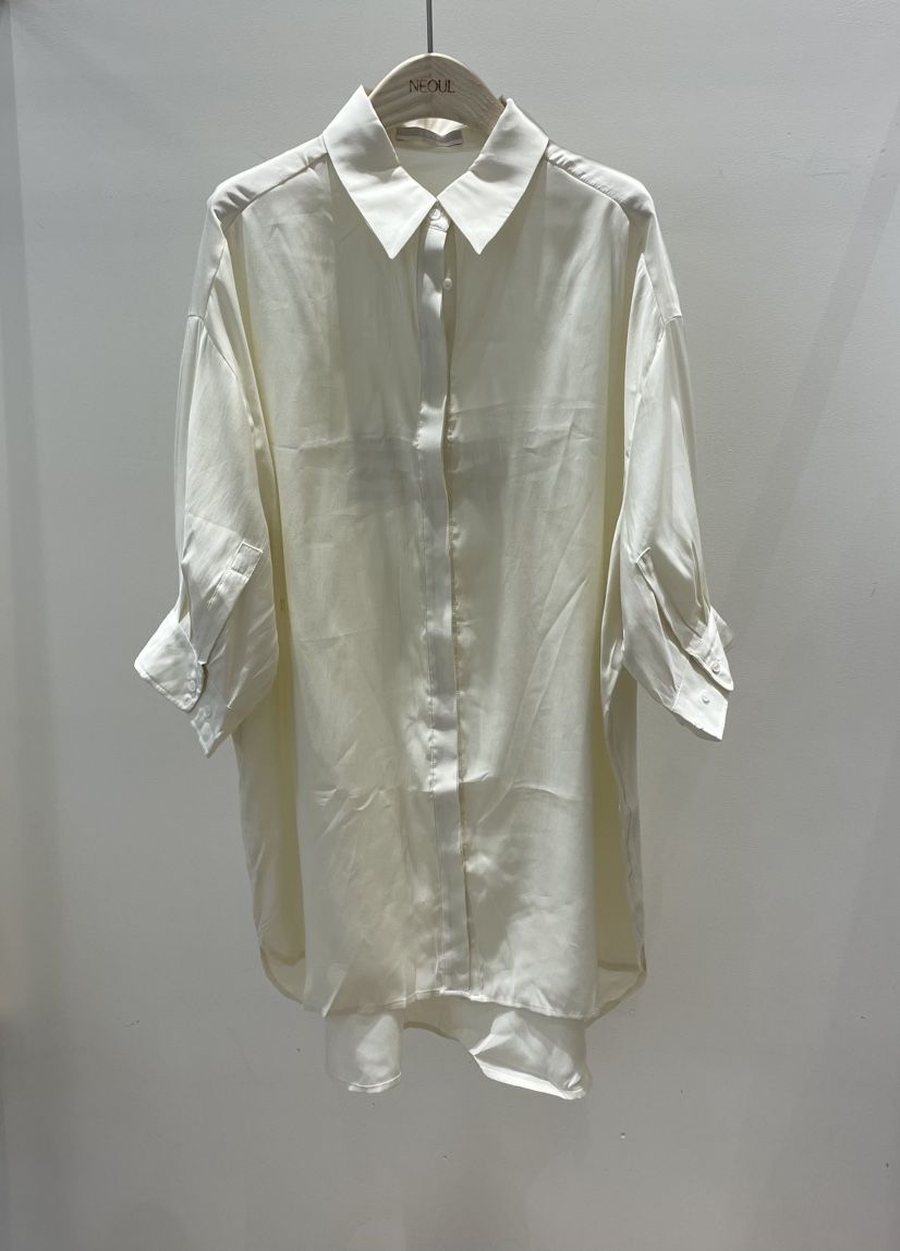 NEOUL韓國㊣直郵東大門代購女裝新款推薦熱賣25春夏襯衫蕾絲衫NEOUL/ahin雙領標簽襯衫/蕾絲衫