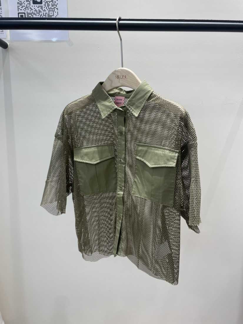 NEOUL韓國㊣直郵東大門代購女裝新品推薦人氣襯衫蕾絲衫口袋NEOUL/ahin雙領標簽襯衫/蕾絲衫