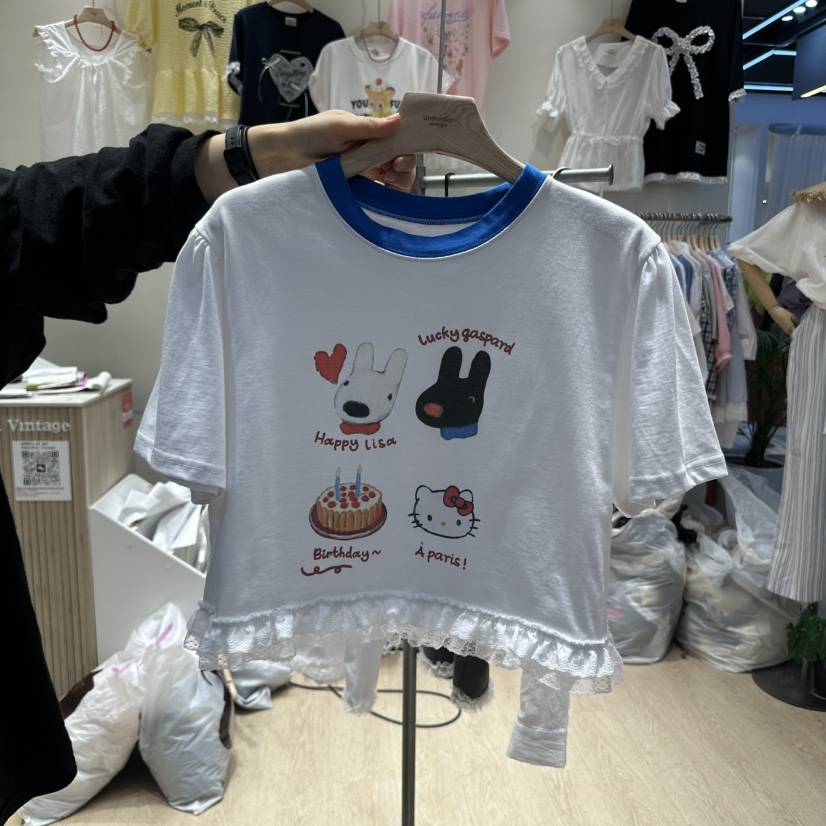UNDERSTAR_VINTAGE韓國直郵㊣女裝新款人氣推薦時尚休閑T恤UNDERSTAR_VINTAGET恤
