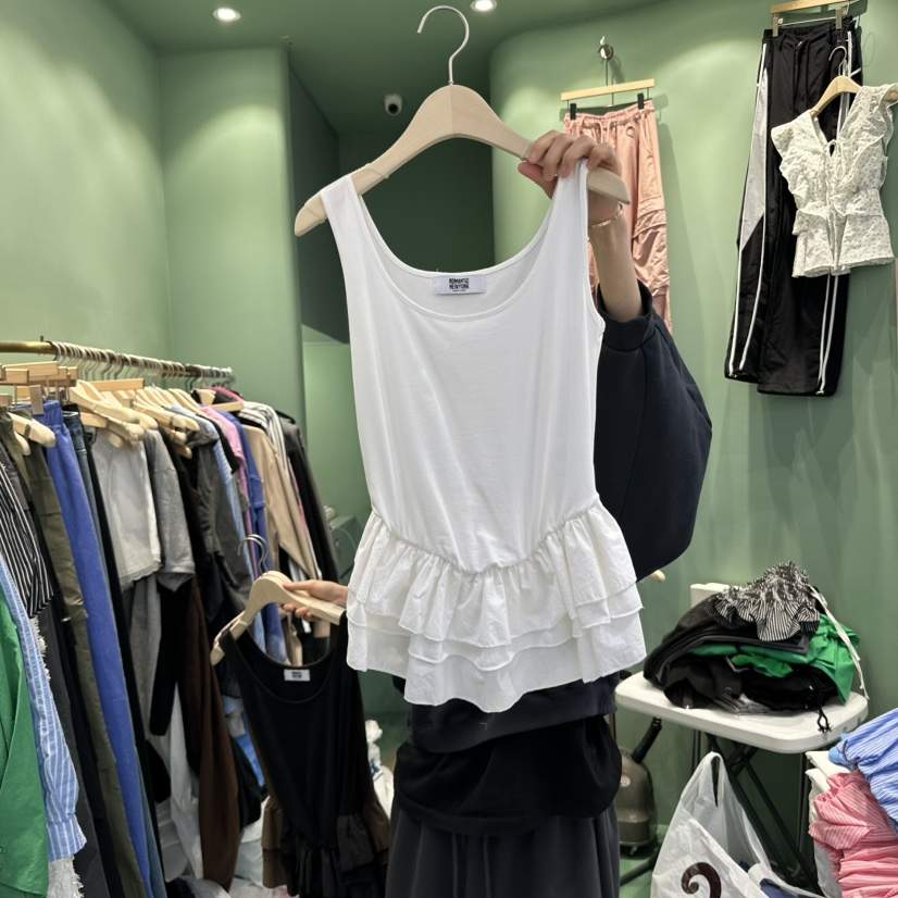 ROMANTIC NEWYORK韓國直郵㊣東大門實拍女裝新品休閑吊帶背心ROMANTIC NEWYORK吊帶/背心