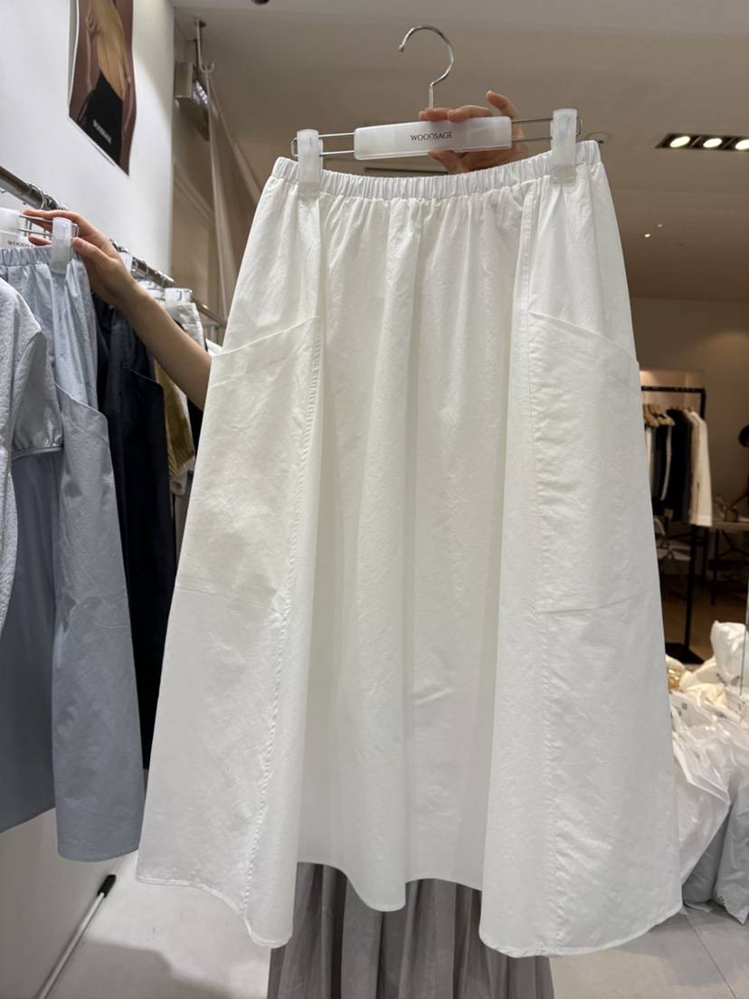 WOOD SAGE韓國㊣直郵東大門代購女裝新品25春夏半身裙中短裙WOOD SAGE半身裙/中短裙