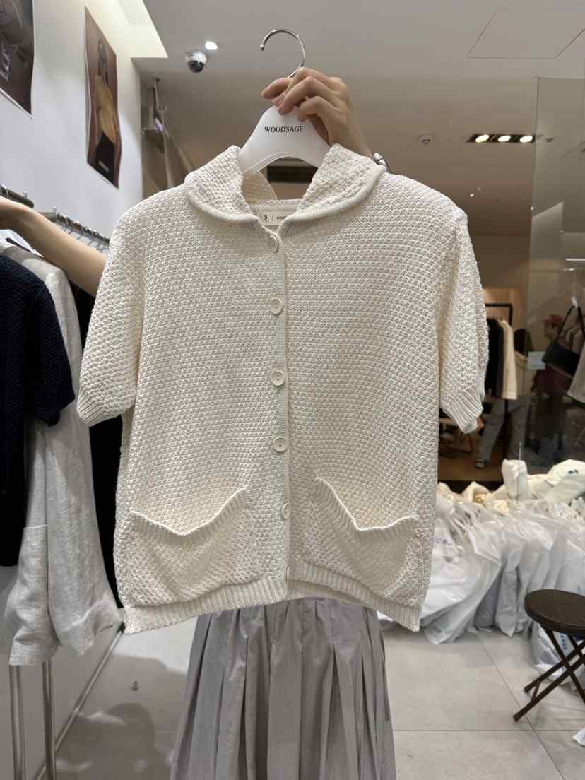WOOD SAGE韓國直郵㊣東大門實拍女裝新品時尚休閑針織衫開衫WOOD SAGE針織衫