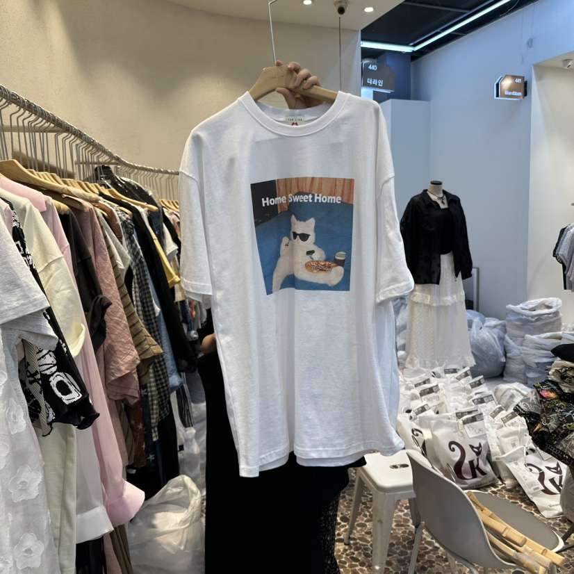 THE LINE-Q直郵韓國代購㊣女裝新品25春夏人氣熱賣推薦T恤THE LINE-qT恤