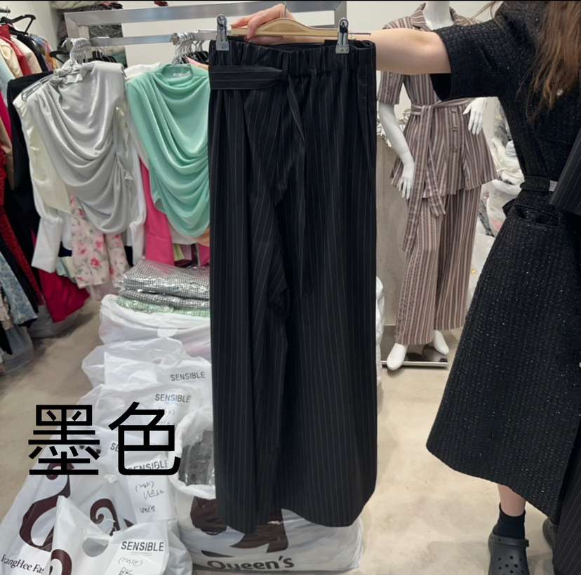 SENSIBLE-S韓國直郵㊣東大門實拍女裝新款休閑時尚長裙含腰帶SENSIBLE長裙