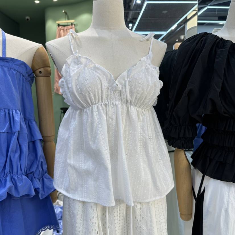 ROMANTIC NEWYORK直郵韓國代購㊣女裝新品時尚25春夏吊帶背心ROMANTIC NEWYORK吊帶/背心