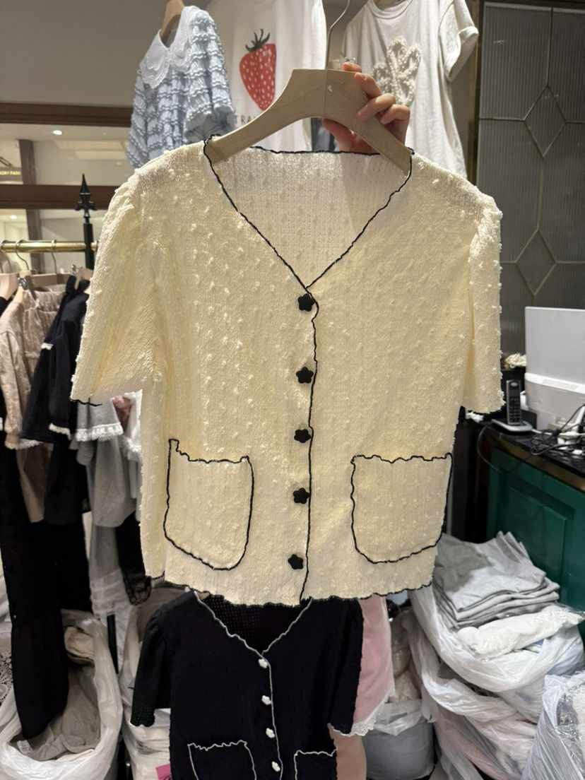 BE&amp;BE韓國直郵女裝新品推薦人氣時尚休閑襯衫蕾絲衫開衫BE&be襯衫/蕾絲衫