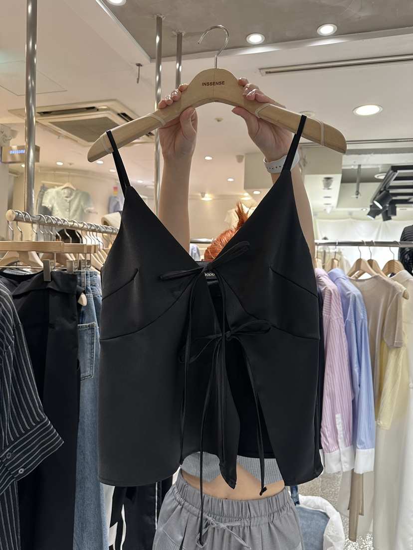 INSSENSE-A東大門直郵女士新品職業真品吊帶背心雙面緊身緞面INSSENSE-A吊帶/背心