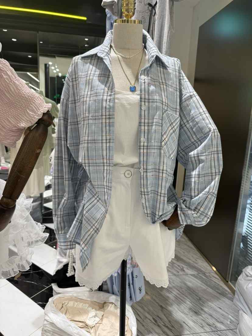 BE&amp;BE東大門實拍女裝新款25春夏職業真品休閑襯衫蕾絲衫BE&be襯衫/蕾絲衫