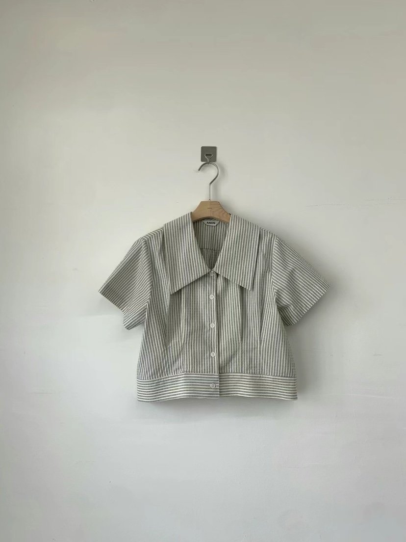 ANOU韓國直郵女裝新款25春夏人氣休閑職業推薦真品襯衫蕾絲衫ANOU襯衫/蕾絲衫