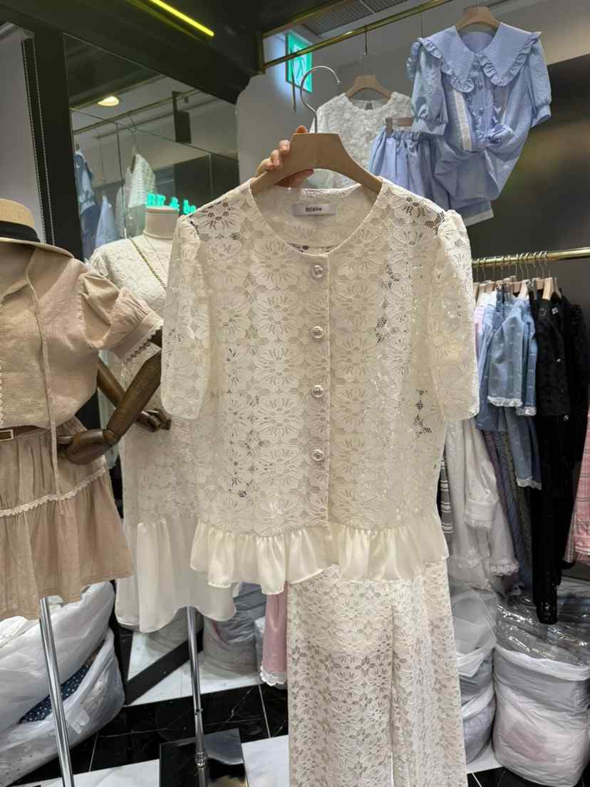BE&amp;BE東大門直郵女裝新品真品人氣休閑25春夏襯衫蕾絲衫BE&be襯衫/蕾絲衫