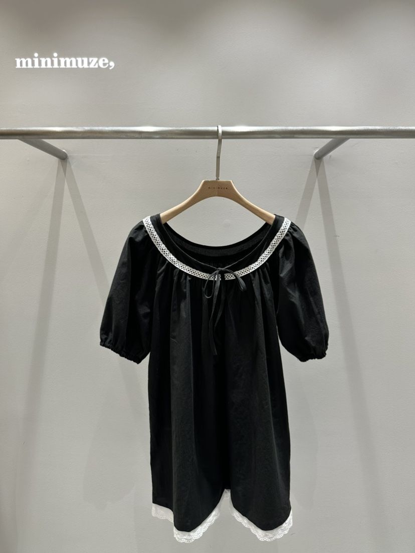 MINIMUZE韓國直郵女士新品休閑25春夏人氣時尚職業襯衫蕾絲衫MINIMUZE襯衫/蕾絲衫