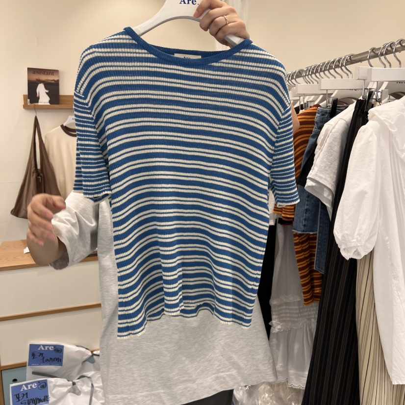 ARE東大門代購女裝新品休閑人氣真品推薦熱賣時尚25春夏T恤透視ARE YOU/ARET恤
