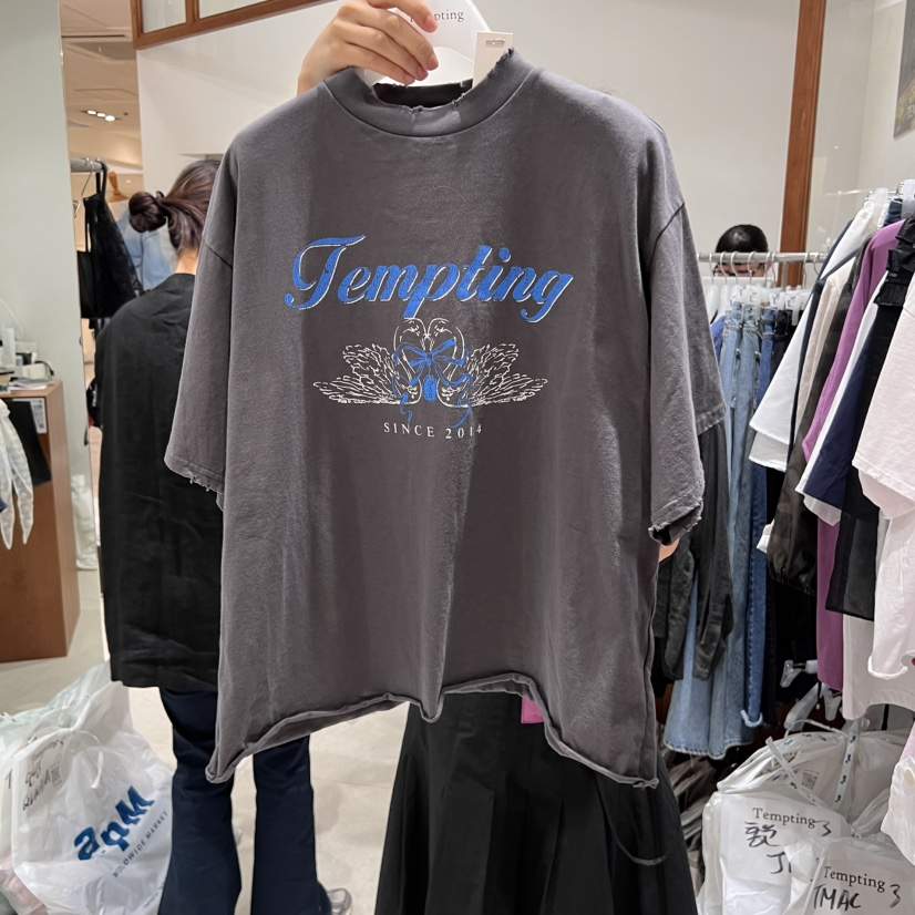 TEMPTING東大門代購女裝新品職業25春夏時尚真品休閑熱賣T恤TEMPTINGT恤
