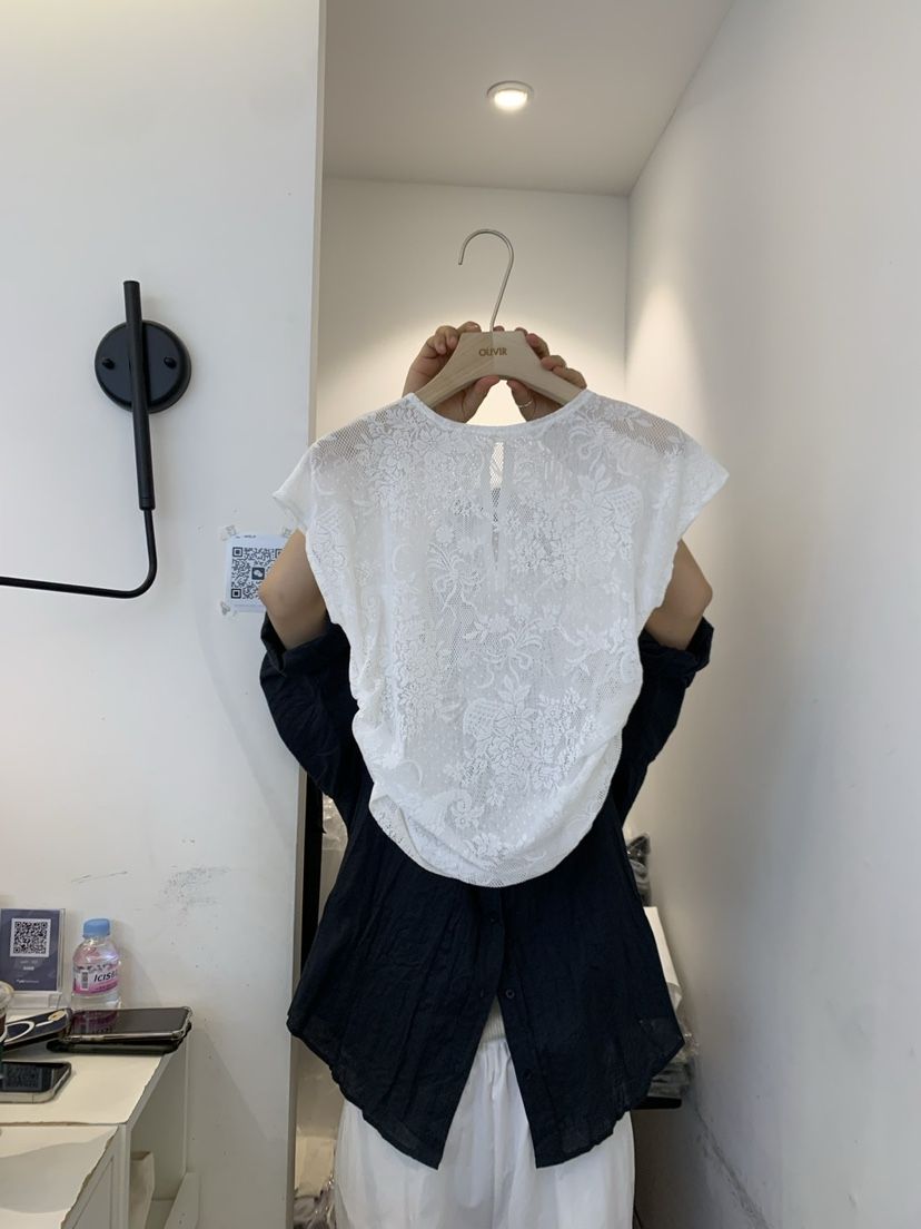 OUVIR韓國直郵女裝新品推薦熱賣職業25春夏人氣真品襯衫蕾絲衫O.V.R/OUVIR襯衫/蕾絲衫