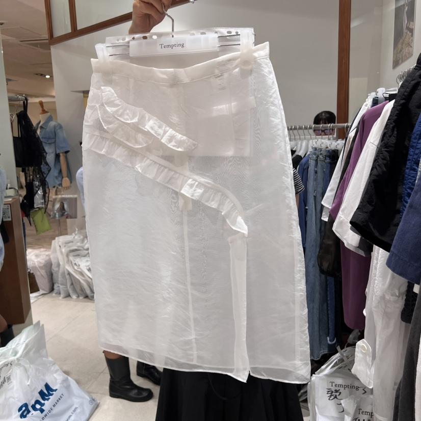TEMPTING韓國代購女裝新品熱賣職業25春夏半身裙中短裙透明TEMPTING半身裙/中短裙