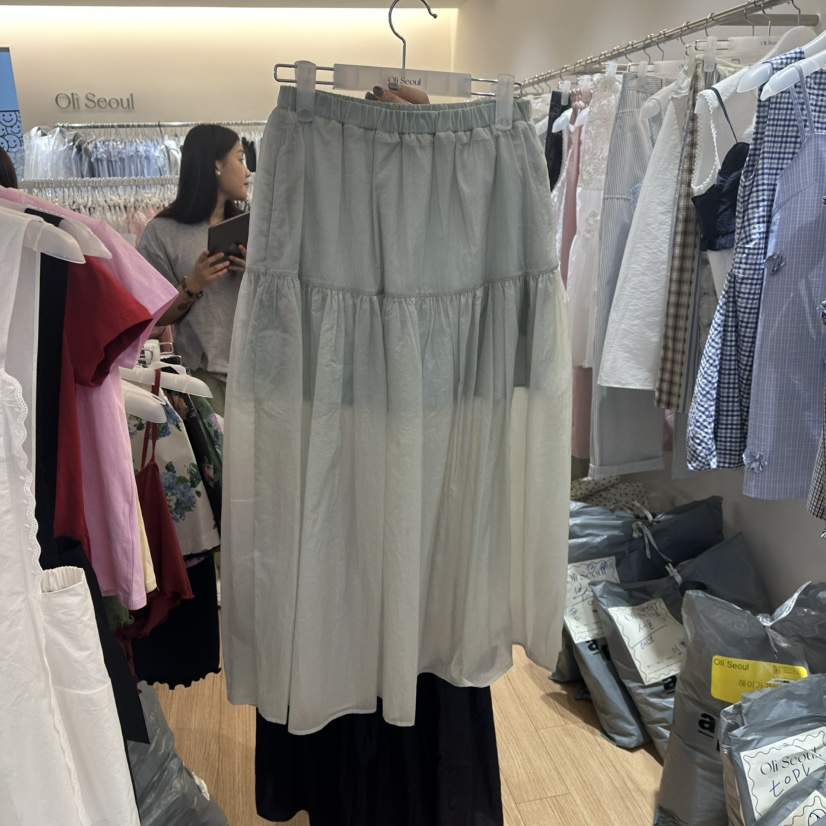 OLI SEOUL東大門代購女裝新品休閑時尚25春夏人氣熱賣長裙OLI SEOUL長裙