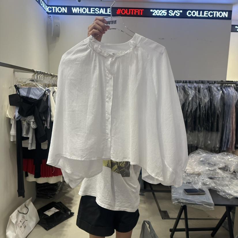 OUTFIT東大門實拍女裝新款時尚熱賣休閑推薦25春夏襯衫蕾絲衫OUTFIT襯衫/蕾絲衫