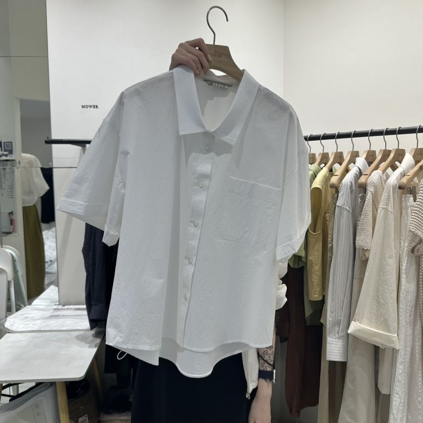 MOWER韓國代購女士新品人氣熱賣25春夏休閑時尚職業襯衫蕾絲衫MOWER襯衫/蕾絲衫