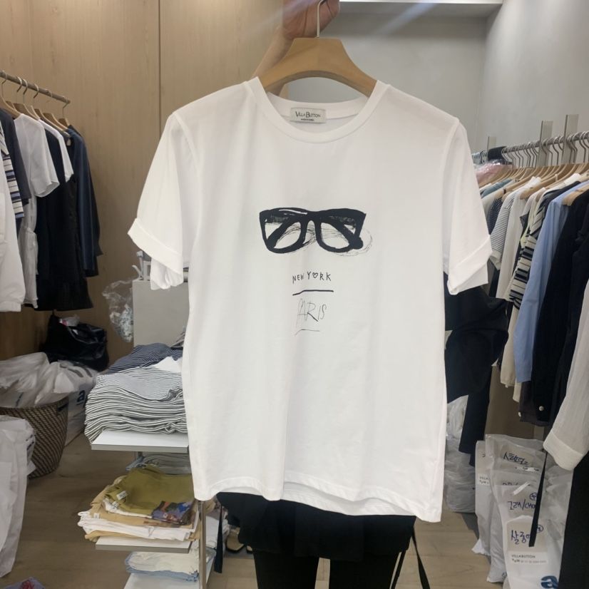 VILLABUTTON東大門實拍女裝新品時尚人氣休閑推薦真品職業T恤VILLABUTTONT恤