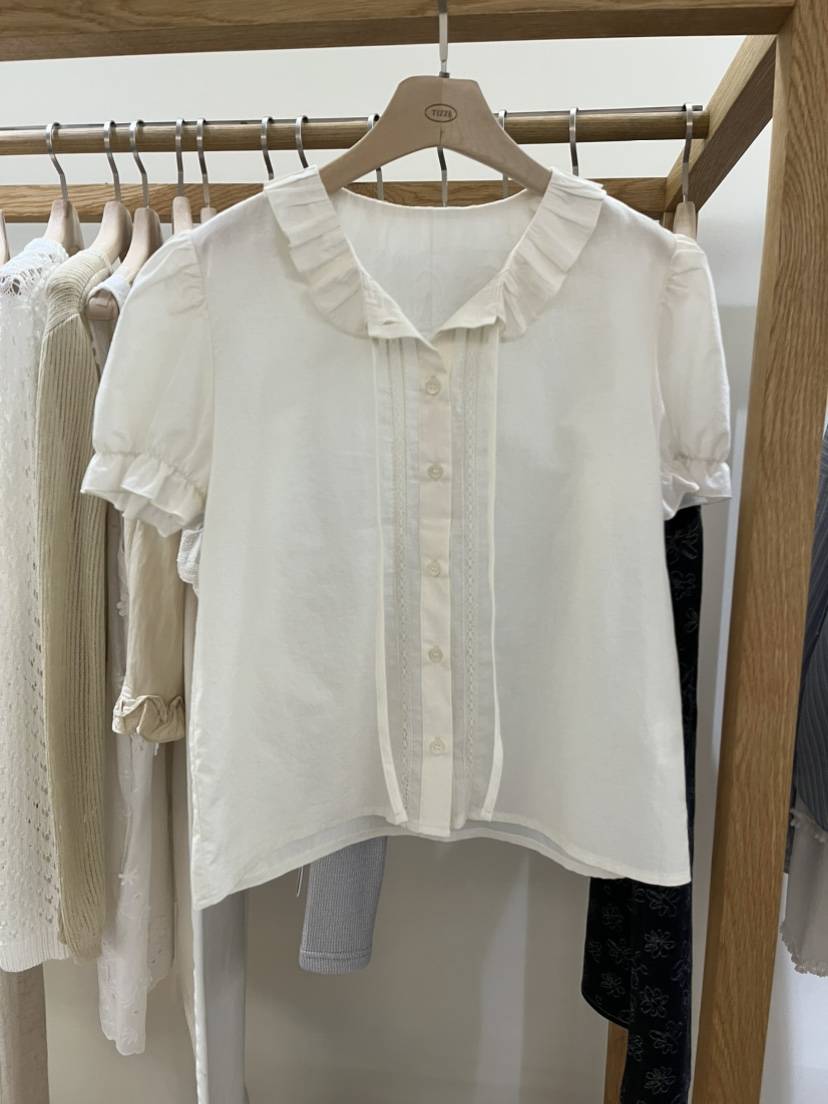 TIZZI韓國直郵㊣東大門實拍女裝新品時尚休閑熱賣襯衫蕾絲衫TIZZI襯衫/蕾絲衫