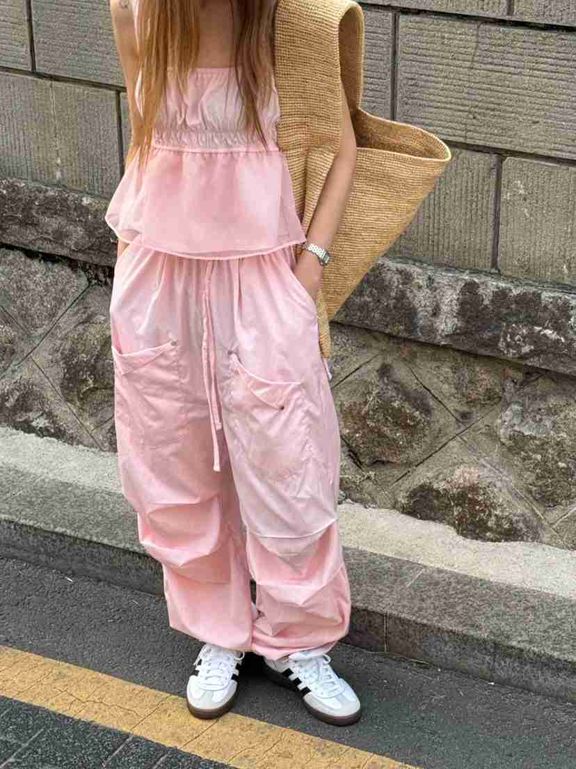 ZEROZERO韓國㊣直郵東大門代購女裝新品時尚休閑褲口袋透視ZEROZERO休閑褲