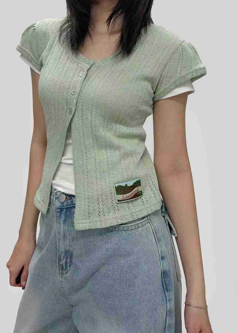 LANEWOOD韓國直郵㊣東大門實拍女裝新品休閑熱賣針織衫開衫LANEWOOD針織衫