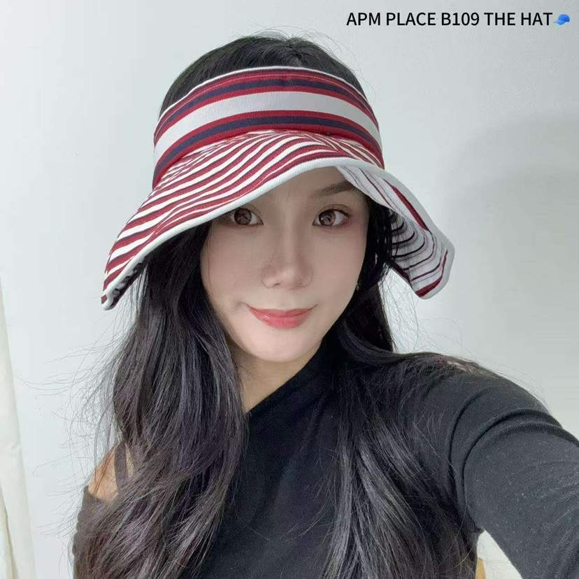 THE HAT-P韓國㊣直郵東大門代購女裝新品25春夏推薦帽子條紋THE HAT帽子