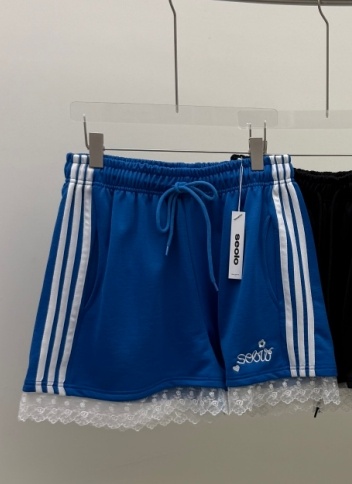 SEOLO直郵韓國代購㊣女裝新品人氣時尚休閑推薦25春夏短褲刺繡Seolo seoul短褲