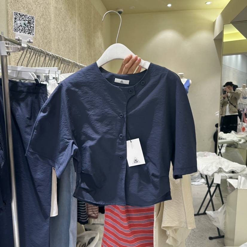 REFLAT直郵韓國代購㊣女裝新品熱賣推薦時尚25春夏襯衫蕾絲衫REFLAT襯衫/蕾絲衫