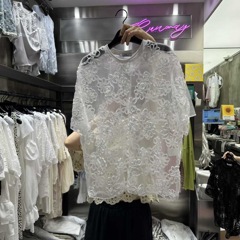 RUNWAY-런웨이韓國㊣直郵東大門代購女裝新品休閑襯衫蕾絲衫RUNWAY襯衫/蕾絲衫