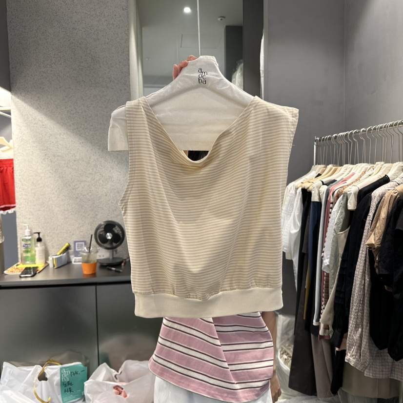 AMOEBA韓國㊣直郵東大門代購女裝新款25春夏休閑人氣吊帶背心AMOEBA吊帶/背心