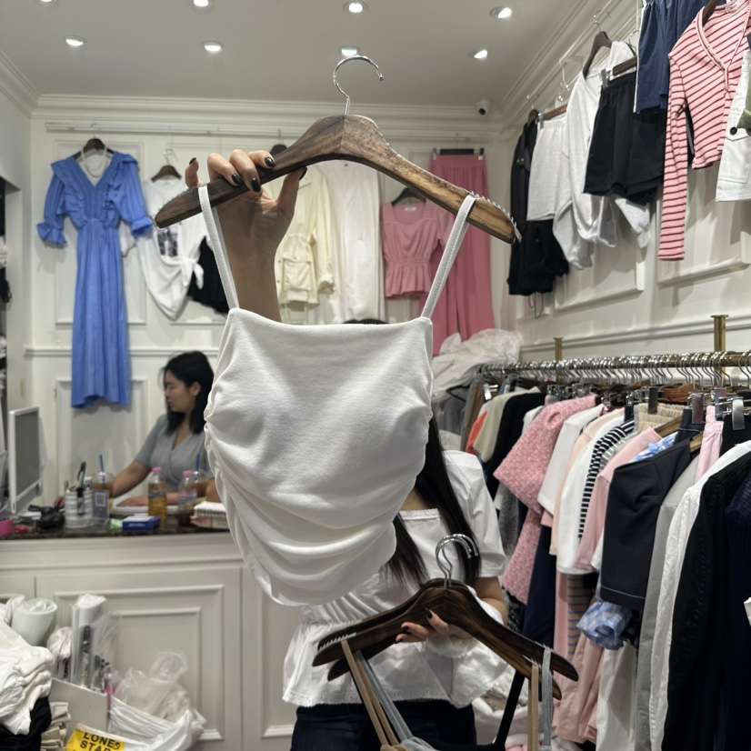 J.RITZY韓國㊣直郵東大門代購女裝新品休閑推薦吊帶背心褶皺J.RITZY吊帶/背心