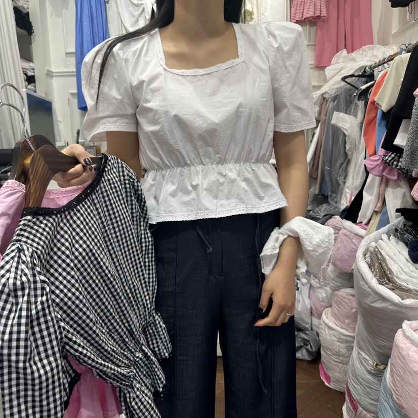 J.RITZY韓國直郵㊣東大門實拍女裝新款熱賣25春夏襯衫蕾絲衫J.RITZY襯衫/蕾絲衫