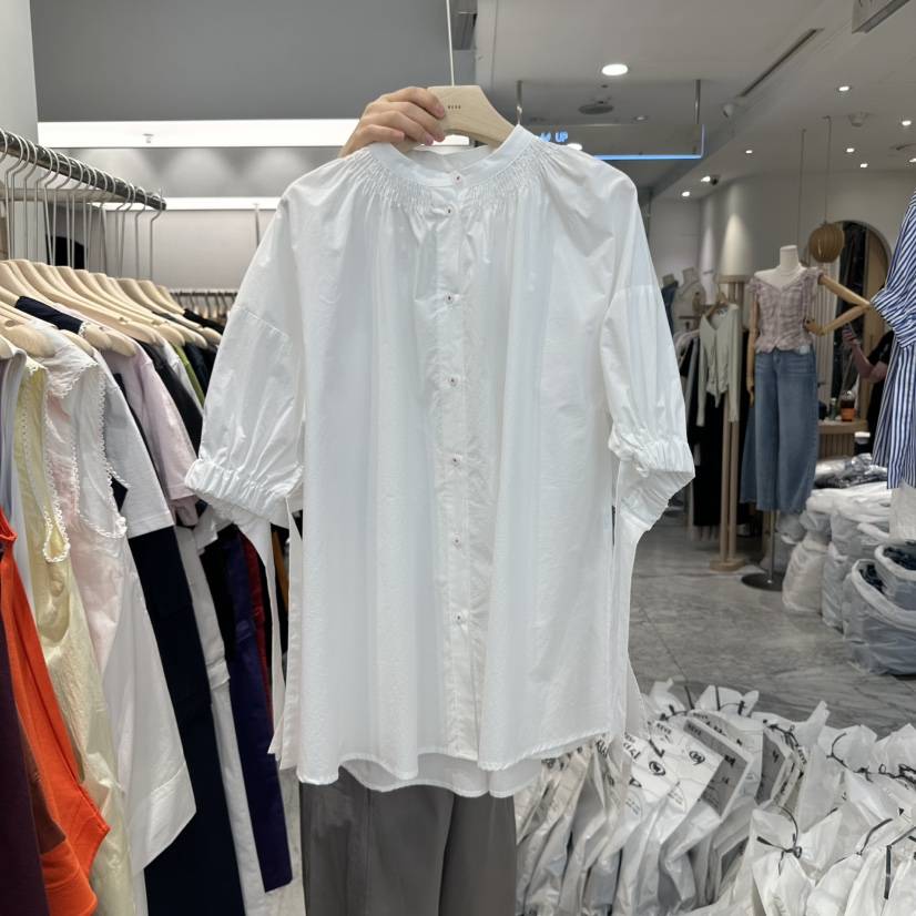 REVE-L直郵韓國代購㊣女裝新品推薦時尚休閑25春夏襯衫蕾絲衫REVE-L襯衫/蕾絲衫