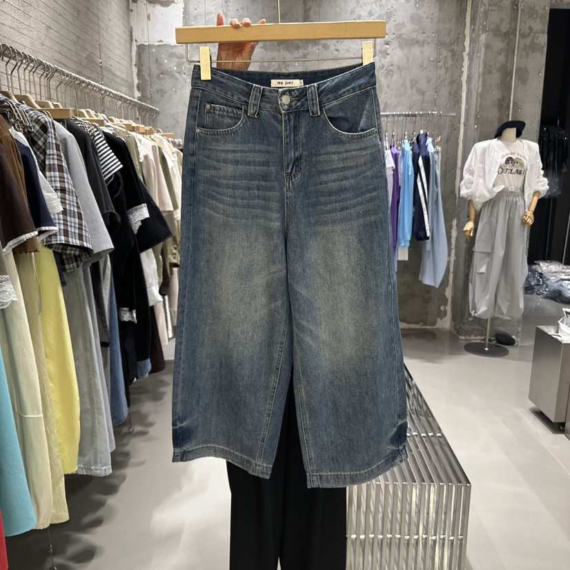 JUNI韓國㊣直郵東大門代購女裝新品休閑推薦熱賣人氣牛仔褲my juni牛仔褲