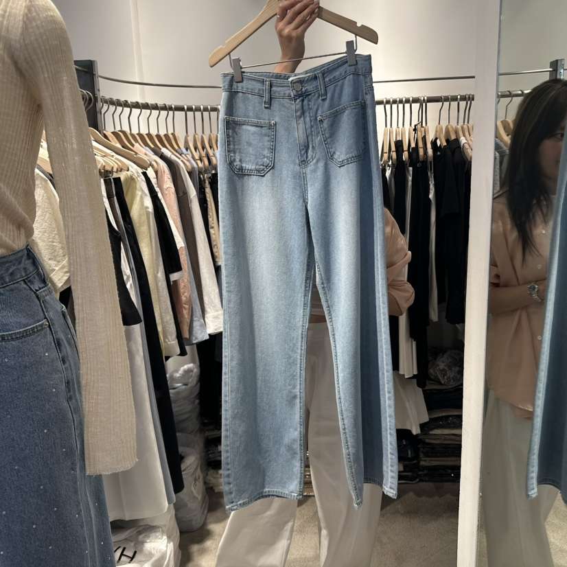 HABLE韓國直郵㊣女裝新品時尚休閑推薦人氣熱賣25春夏牛仔褲HABLE牛仔褲