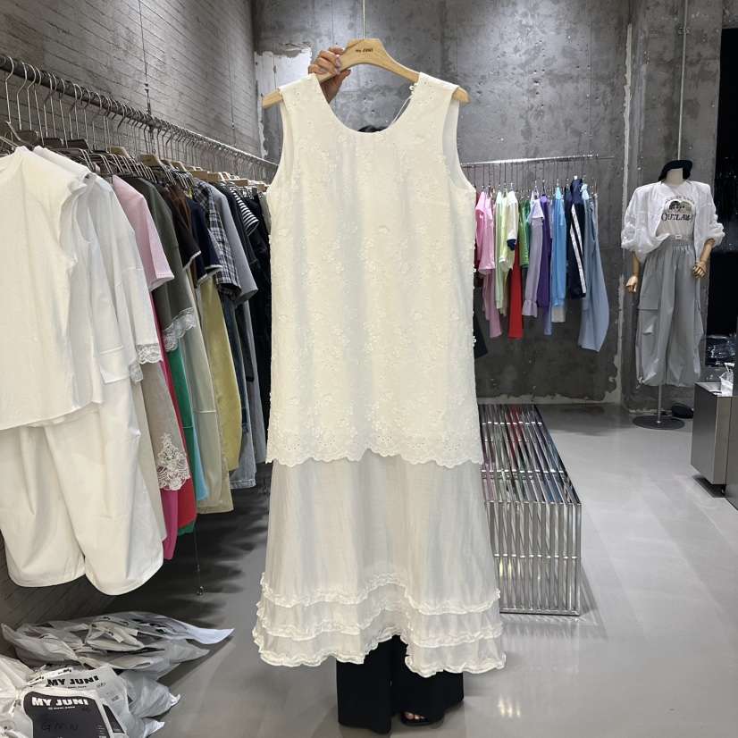 JUNI韓國直郵㊣女裝新品時尚熱賣人氣推薦25春夏休閑連衣裙my juni連衣裙