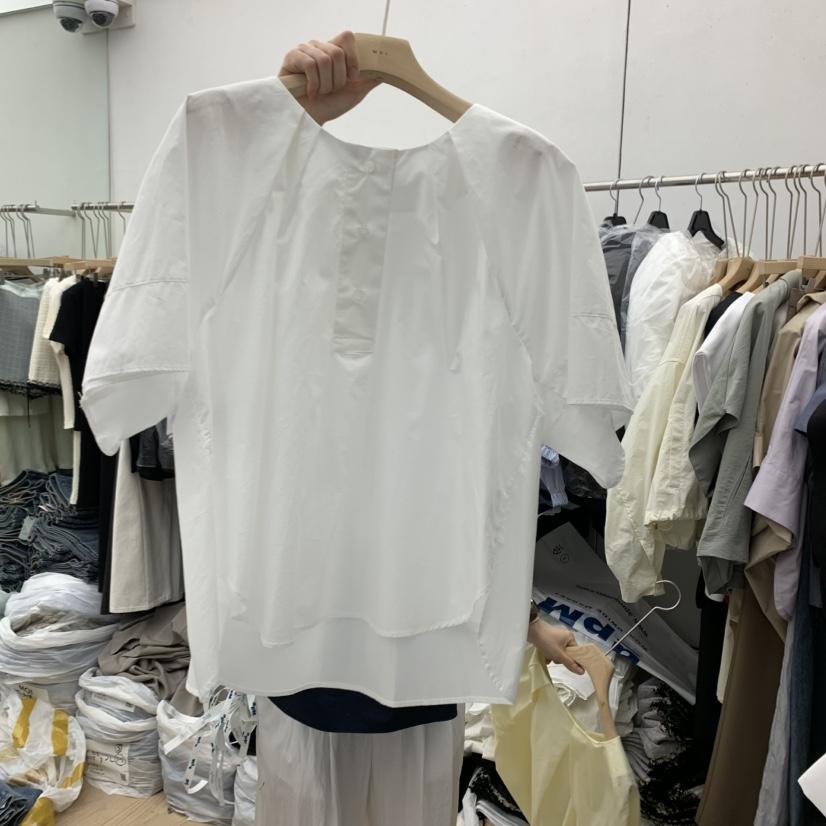 MOI-A韓國㊣直郵東大門代購女裝新品25春夏休閑襯衫蕾絲衫MOI-A襯衫/蕾絲衫