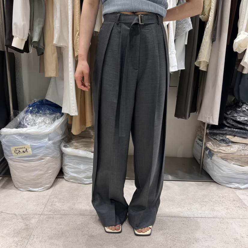 BRONZE直郵韓國代購㊣女裝新款時尚休閑推薦人氣休閑褲含腰帶BRONZE休閑褲