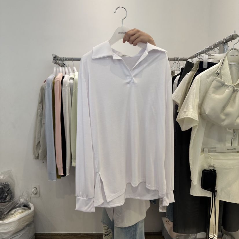 CREAM VILLA（此品牌名稱會遭售假投訴，建議淘寶店鋪商品名稱中不要使用）韓國直郵㊣女裝新款休閑長袖T恤CREAMVILLA長袖T恤