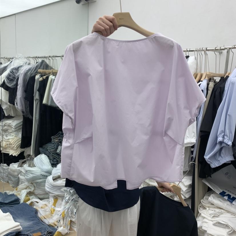 MOI-A韓國㊣直郵東大門代購女裝新品25春夏時尚襯衫蕾絲衫MOI-A襯衫/蕾絲衫