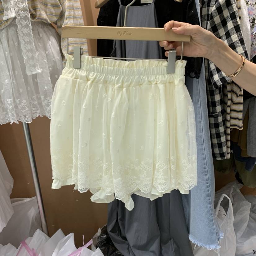 BY FLOW韓國㊣直郵東大門代購女裝新款25春夏時尚裙褲蕾絲BY FLOW裙褲