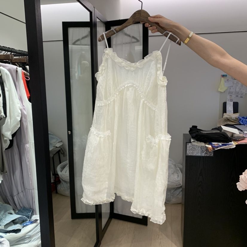 LOVE PULL韓國直郵㊣女裝新品熱賣推薦25春夏時尚連衣裙緞面LOVE PULL連衣裙