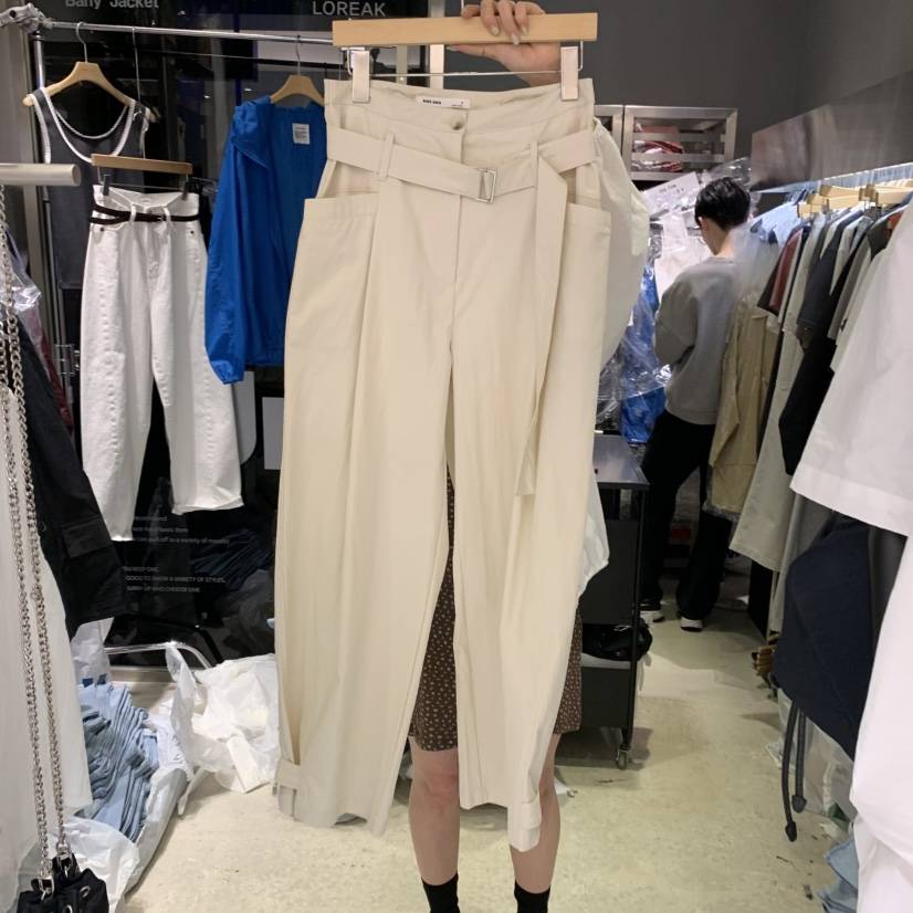 BANY ANCO直郵韓國代購㊣女裝新款25春夏人氣休閑褲含腰帶BANY ANCO休閑褲